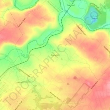Topografisk kart Grenoble, høyde, relieff