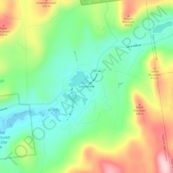 Topografisk kart Lake Vanare, høyde, relieff