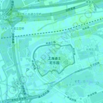 Topografisk kart Zootopia, høyde, relieff