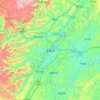 Topografisk kart Jishou, høyde, relieff