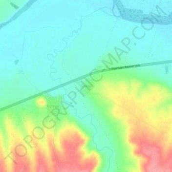 Topografisk kart Göksu, høyde, relieff