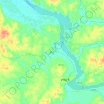 Topografisk kart Haochong, høyde, relieff