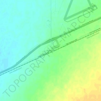 Topografisk kart Dateland, høyde, relieff