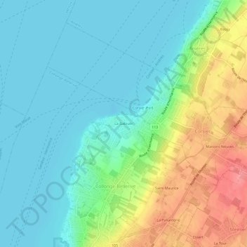 Topografisk kart La Gabiule, høyde, relieff
