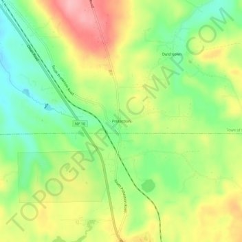 Topografisk kart Protection, høyde, relieff