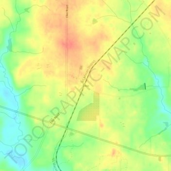 Topografisk kart Elko, høyde, relieff
