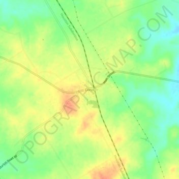 Topografisk kart Donie, høyde, relieff