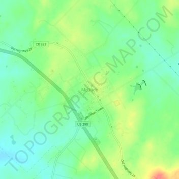 Topografisk kart McDade, høyde, relieff