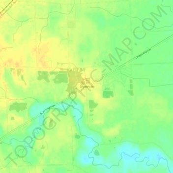 Topografisk kart Snyderville, høyde, relieff