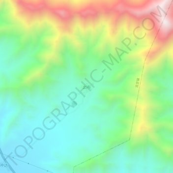 Topografisk kart Chubu, høyde, relieff