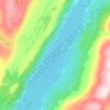 Topografisk kart Nedre Fiplingvatnet, høyde, relieff