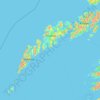 Topografisk kart Lofoten, høyde, relieff