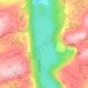 Topografisk kart Austdalsvatnet, høyde, relieff
