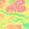 Topografisk kart Bygdin, høyde, relieff