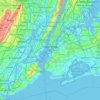 Topografisk kart City of New York, høyde, relieff