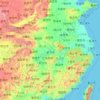 Topografisk kart 长江, høyde, relieff