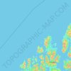 Topografisk kart Øksnes, høyde, relieff