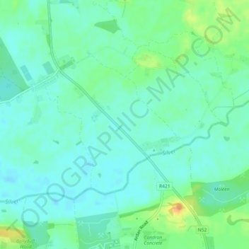 Topografisk kart Gormagh, høyde, relieff