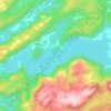 Topografisk kart Stordalsvatnet, høyde, relieff