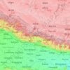 Topografisk kart नेपाल, høyde, relieff