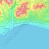 Topografisk kart Marbella, høyde, relieff
