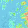Topografisk kart Stavanger, høyde, relieff