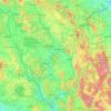Topografisk kart Umbria, høyde, relieff