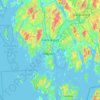 Topografisk kart Fredrikstad, høyde, relieff