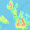 Topografisk kart Vanna, høyde, relieff