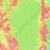 Topografisk kart Lake Tahoe, høyde, relieff