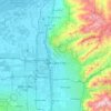 Topografisk kart Salt Lake City, høyde, relieff