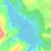Topografisk kart Skogsfjordvatnet, høyde, relieff